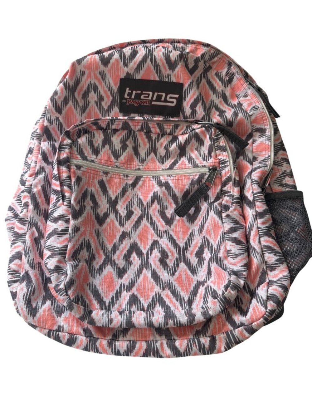 Trans By Jansport Backpack Ikat Print Adjustable Straps Multiple Pockets Unisex